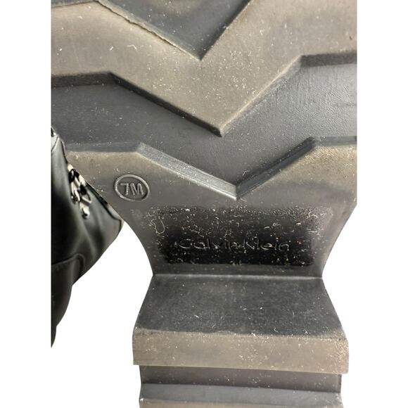 Calvin Klein Women's Alaina Hiking Boots Black‎ Size 7m NWOB - Picture 8 of 10